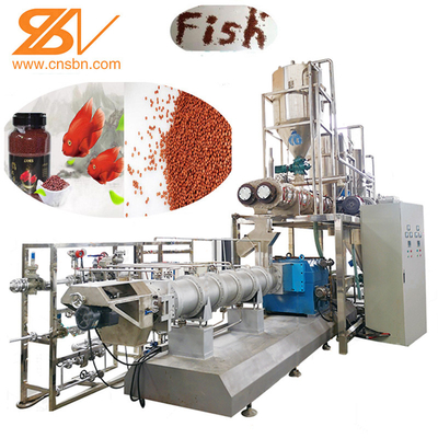 Planta de produção de amontoamento da extrusão do alimento de peixes do animal de estimação da máquina da pelota aquática automática da alimentação