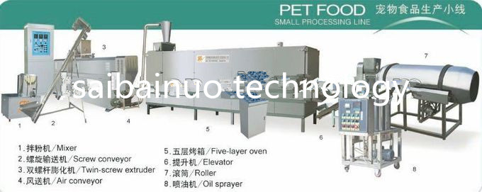 Máquinas globais do alimento para cães dos peixes do gato do animal de estimação do uso/linha da extrusora/processo