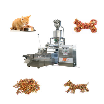 Equipamento de fabricação de alimentos para cães de dois parafusos de grande potência Ajuste de velocidade