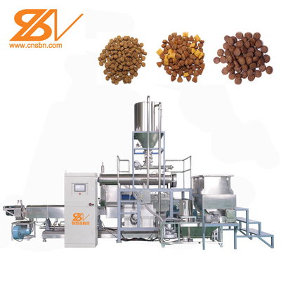 Linha de processamento de extrusores de alimentos para animais de estimação para cães, gatos e gatos de 500 a 600 kg/h