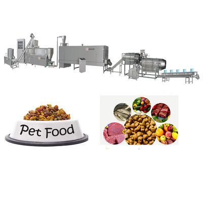 Linha de produção de alimentos para animais de estimação higiênica seca de aço inoxidável Eficiência energética