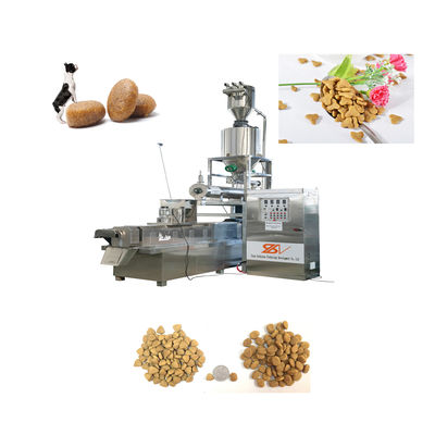 Equipamento de fabricação de alimentos para cães de dois parafusos de grande potência Ajuste de velocidade