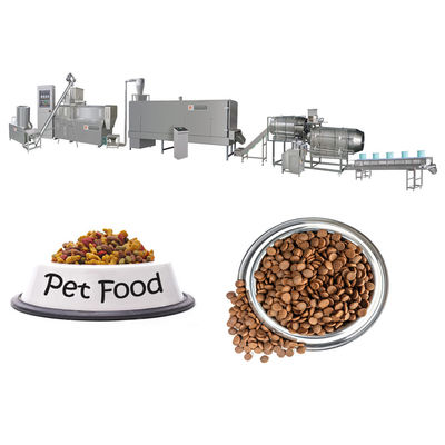 Equipamento de fabricação de alimentos para cães de dois parafusos de grande potência Ajuste de velocidade