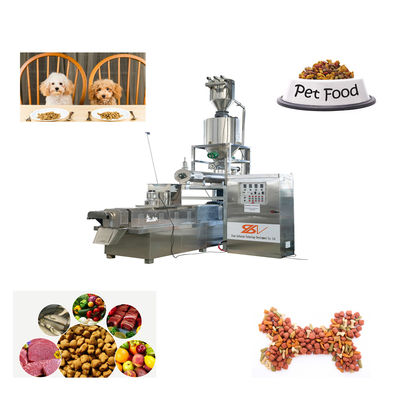 Extrusora de alimentos para animais de estimação totalmente automática Máquina de produção de alimentos para cães, gatos e peixes com linha de produção de certificado CE