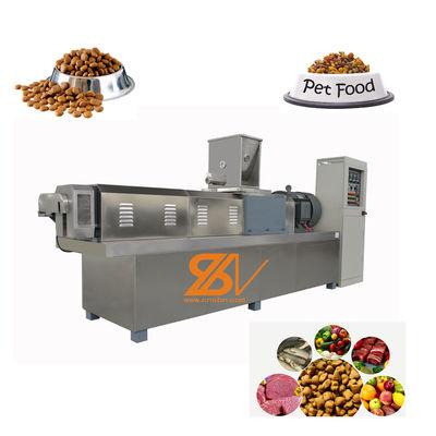 Ss 304 Linha de processamento de alimentos para animais de estimação de duplo parafuso automática