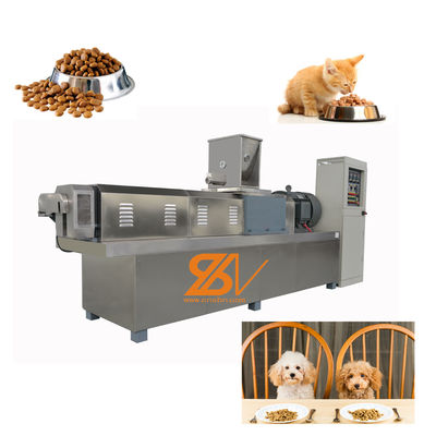 201 Linha de alimentação de animais de estimação de aço inoxidável, máquina de extrusão de alimentos para cães de baixo ruído