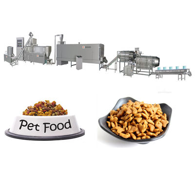 201 Linha de alimentação de animais de estimação de aço inoxidável, máquina de extrusão de alimentos para cães de baixo ruído