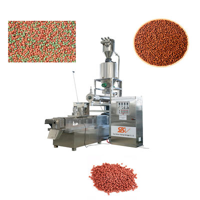 Máquina de processamento de alimentos para peixes totalmente automática Linha de extrusão 380v / 50hz Voltagem