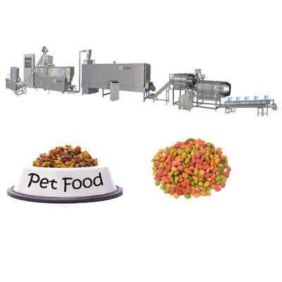 Siemens Motor Twin Screw Pet Food Extruder Processing Line para produção