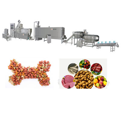 Siemens Motor Twin Screw Pet Food Extruder Processing Line para produção
