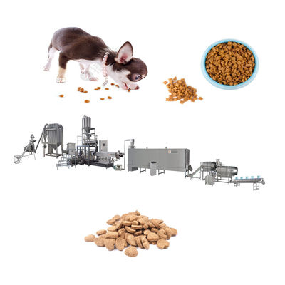 Linha automática de extrusão de alimentos para cães com motor Siemens