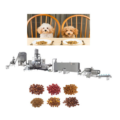 Linha automática de produção de alimentos para cães, gatos e animais de estimação feita de aço inoxidável 304 com capacidade de 150-5000 kg/h