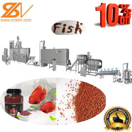 Máquina de processamento de alimentos para peixes totalmente automática Linha de extrusão 380v / 50hz Voltagem