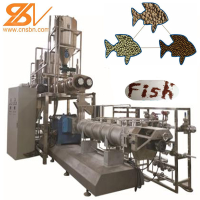 Máquina de produção de ração para peixes flutuante e afundante de extrusora de parafusos duplos