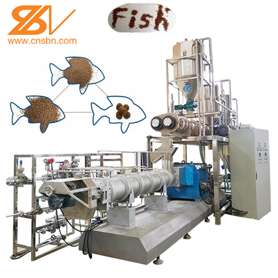 Máquina de processamento de ração para peixes de grande capacidade de dois parafusos Extrusora Linha de produção automática completa de ração para peixes