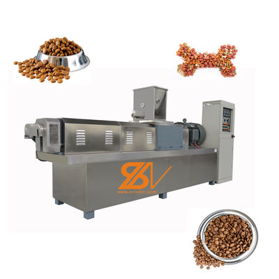 Ss 304 Linha de processamento de alimentos para animais de estimação de duplo parafuso automática