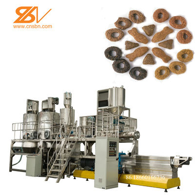 Máquina de extrusão de grânulos de alimentos para cães de parafuso duplo 150-5000 Kg/h Capacidade