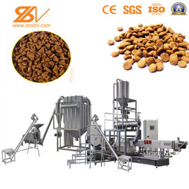 Alimento para cães animal que faz a máquina o método seco extrusora de parafuso gêmea industrial sistema seco