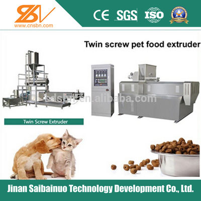 comida de gato automática do cão de estimação 100kg/h-6t/h que faz a máquina