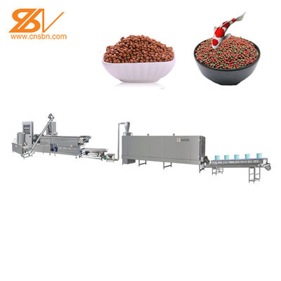 Linha de produção de flutuação automática completa 100-160kg/h da pelota da alimentação dos peixes
