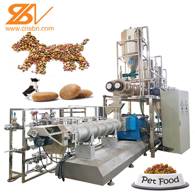 Linha de produção de equipamento para cães de estimação totalmente automática de 500 kg/h